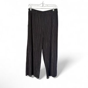 Madewell Women’s Accordion Pleated Wide Ankle Pant Small Black Preppy Work